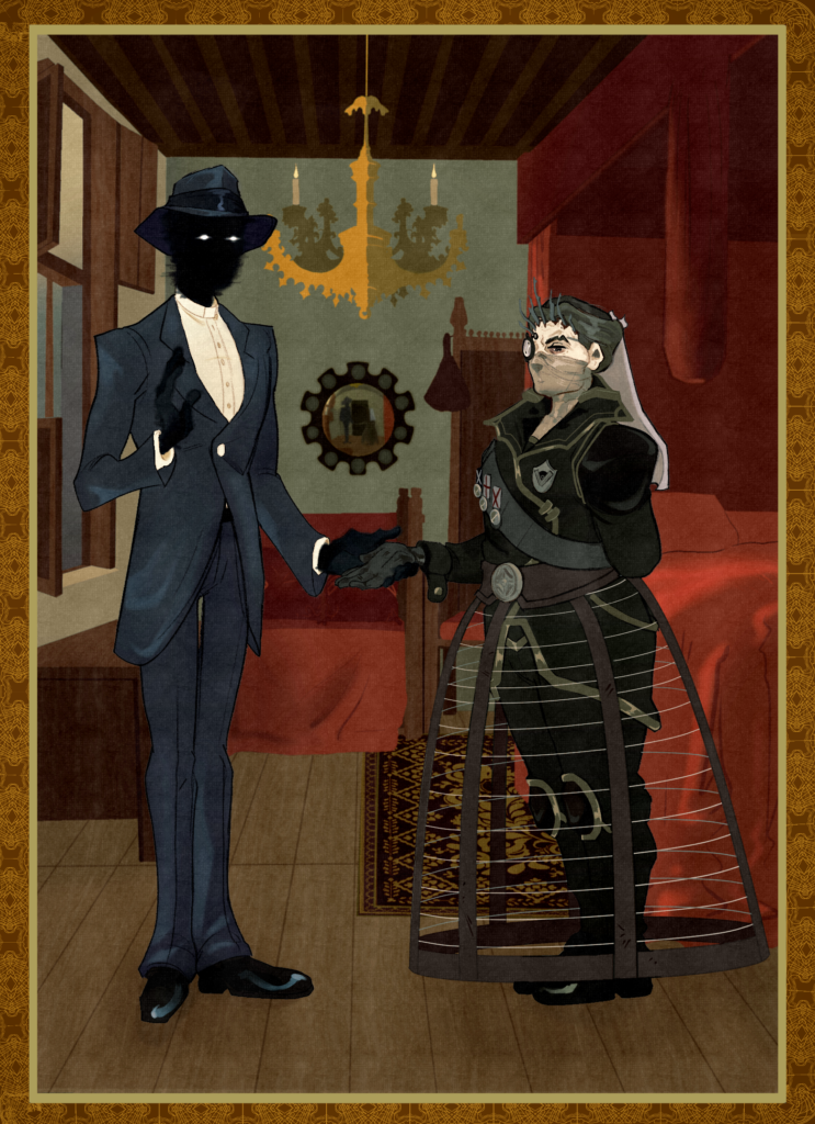 Ministra e Homem do Chapéu Pintura Deslondres